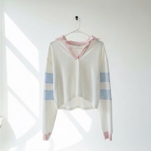 SO White Top with Pink Accents